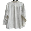 Switch SportTimer Vintage Womens Band Collar Long Sleeve Linen Style Button-Up Shirt XL 3 image