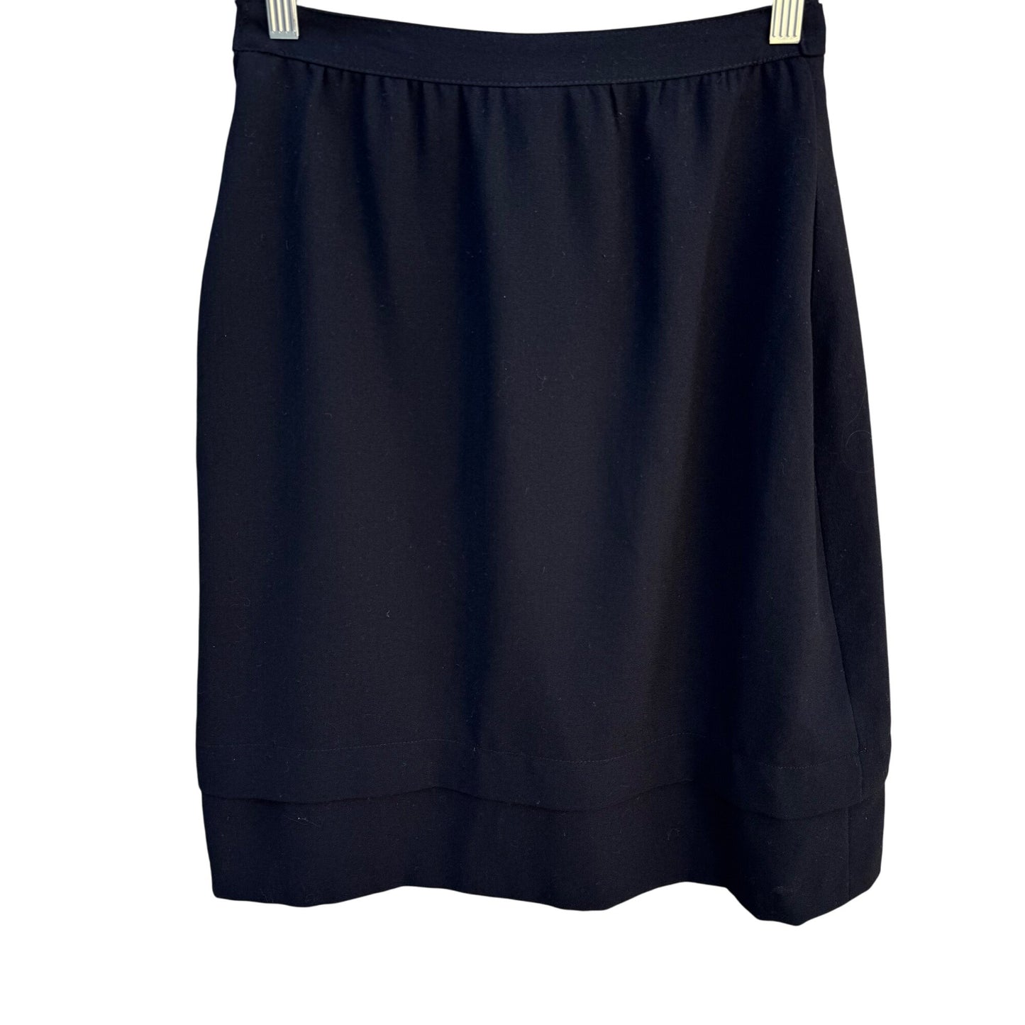 Tergal Fibres Rhône-Poulenc Womens Wool Blend Knee-Length Tie Waist Layered Skirt