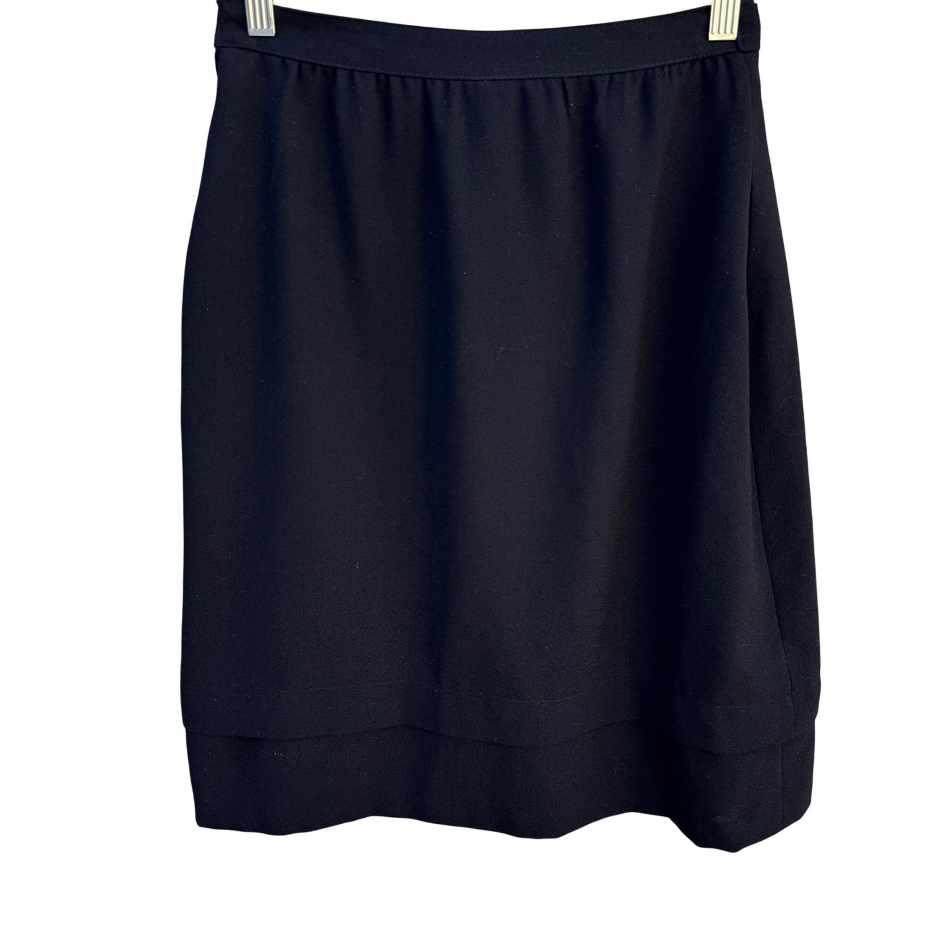 Tergal Fibres Rhône-Poulenc Womens Wool Blend Knee-Length Tie Waist Layered Skirt