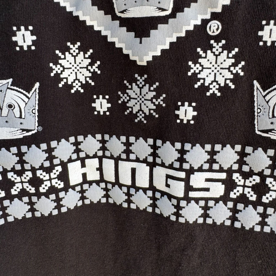 LA Kings NHL Hockey Black Ugly Christmas Sweater T-Shirt Delta Pro Weight 2XL