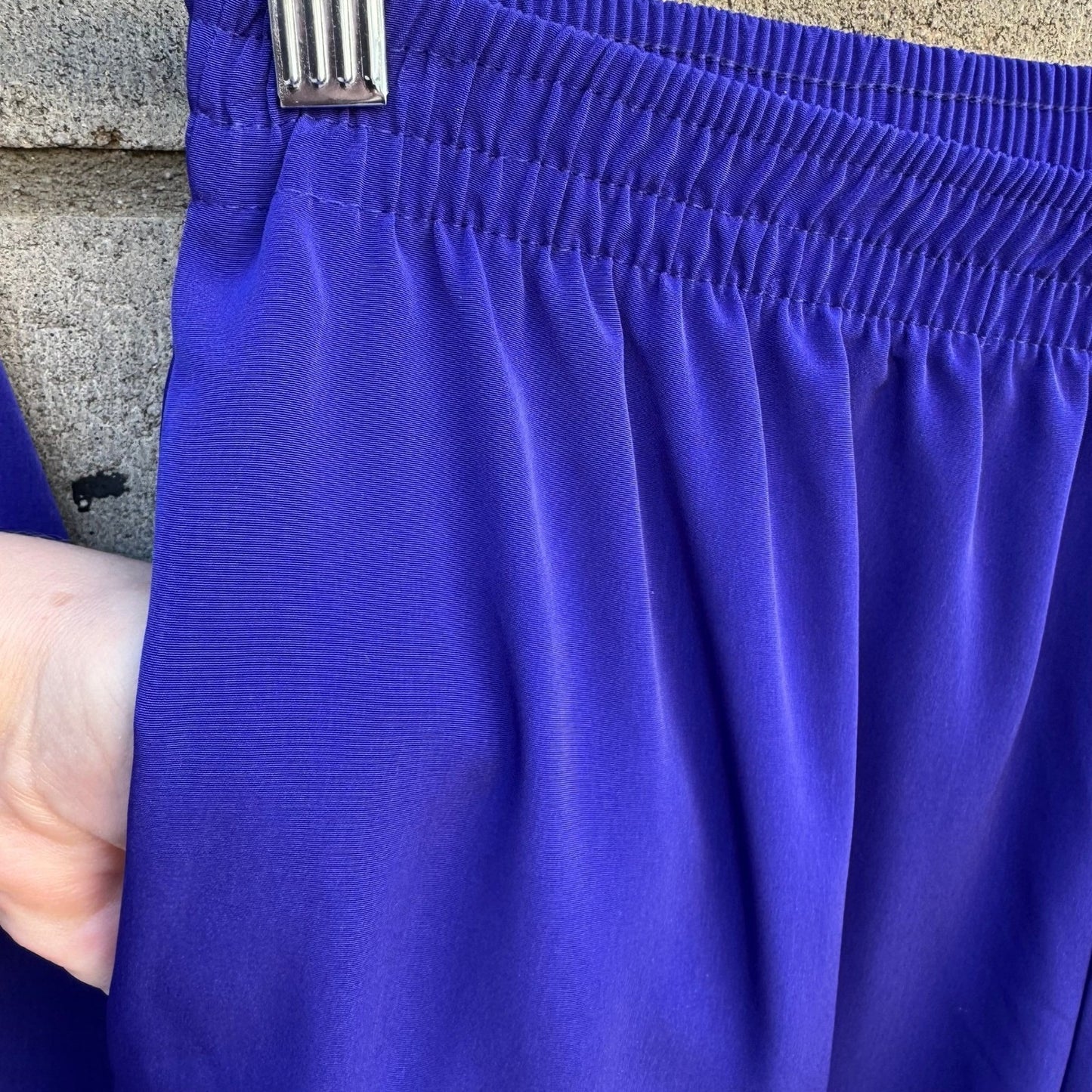 Maggie Sweet Vintage Womens Royal Blue Soutache Embroidered Tunic Pants Set 2P