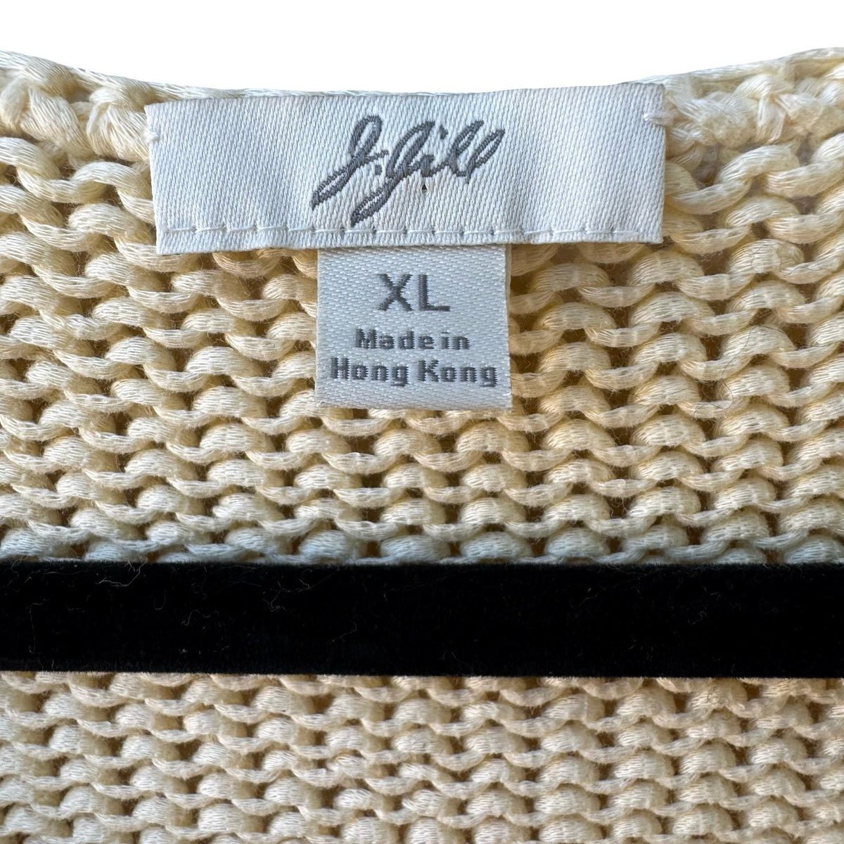 J. Jill Butter Yellow Mercerized Cotton Coastal Preppy Shaker Knit Sweater XL
