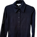 Switch Rampage Vintage 90s Y2K Black Sheer Textured Knit Shirt Grunge Goth Minimalist M 3 image