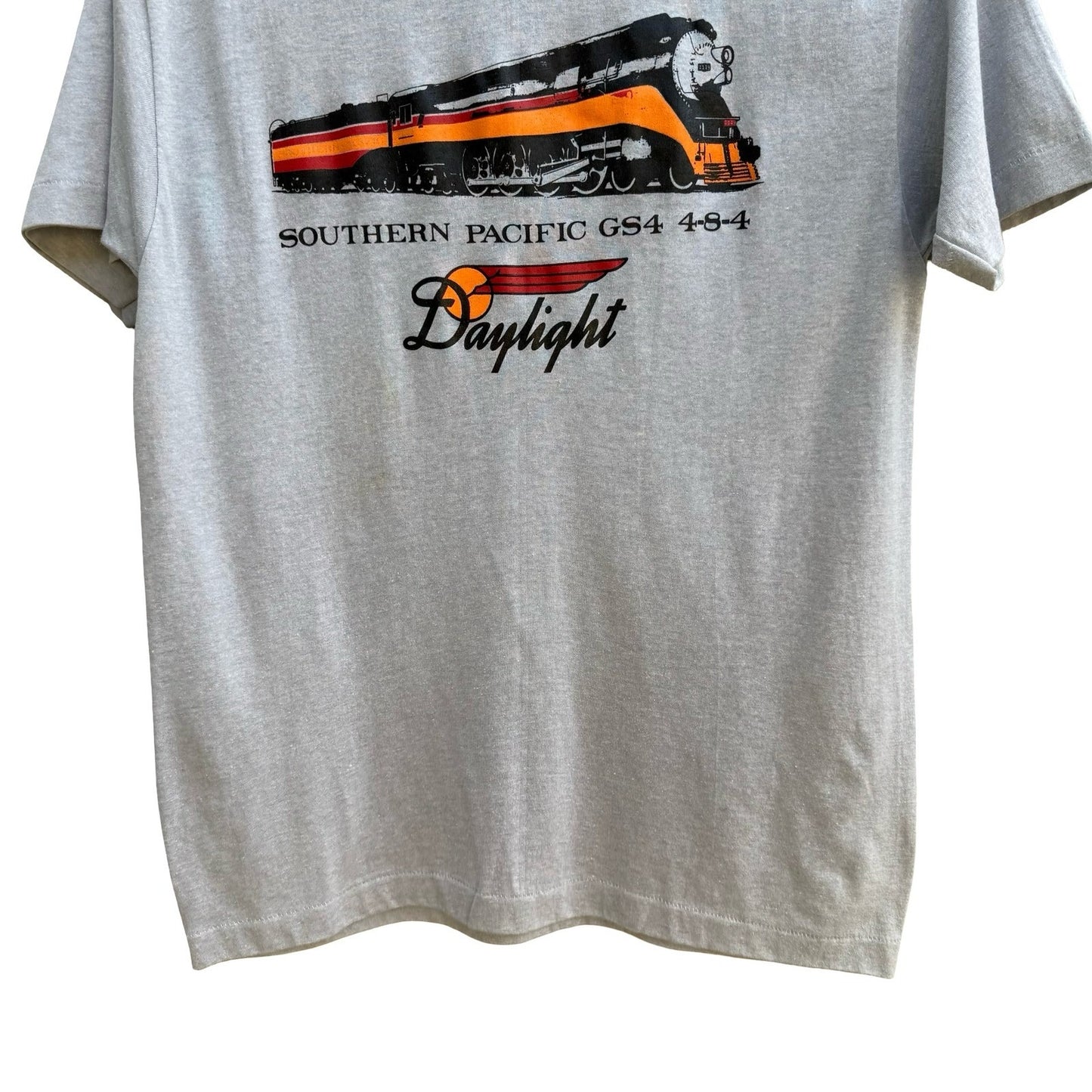 Vintage Tee Jays Southern Pacific GS4 4-8-4 Daylight Train Shirt L Americana USA