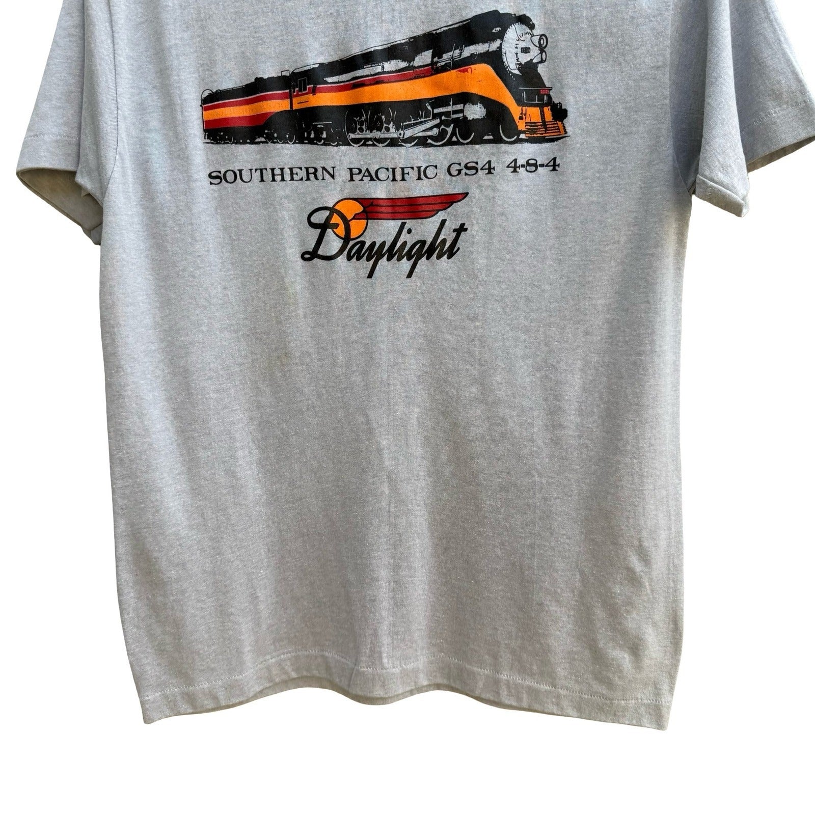 Vintage Tee Jays Southern Pacific GS4 4-8-4 Daylight Train Shirt L Americana USA