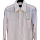 Switch Hathaway Patch Two Vintage 70s Cream Herringbone Fitted Shirt Disco Dandy Mens S 3 image