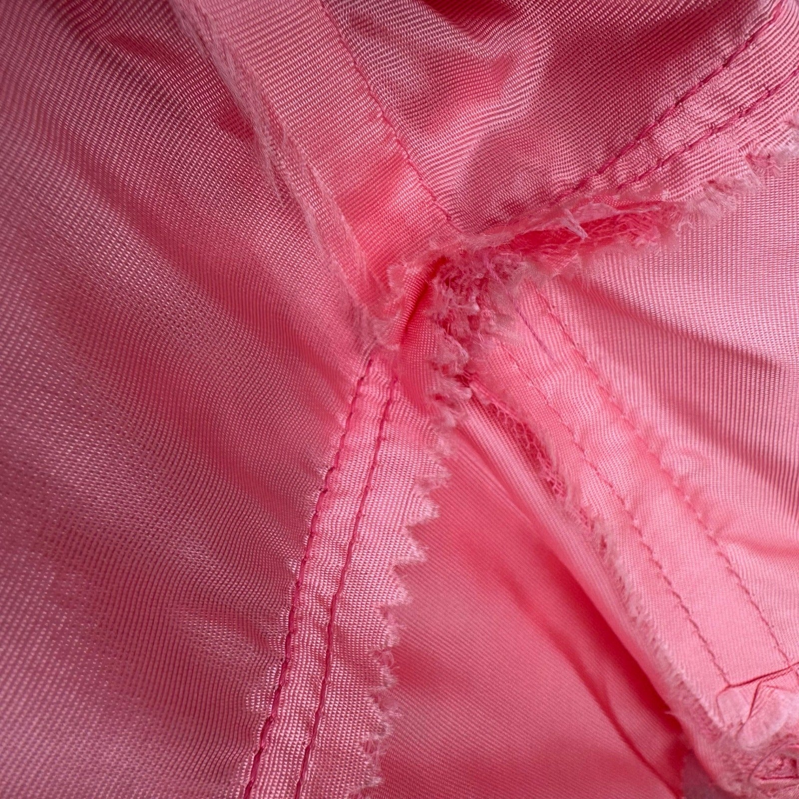 Vintage Pink Floral Lace Maxi Dress Low Back Bow Chiffon Pleated Gown Sleeveless