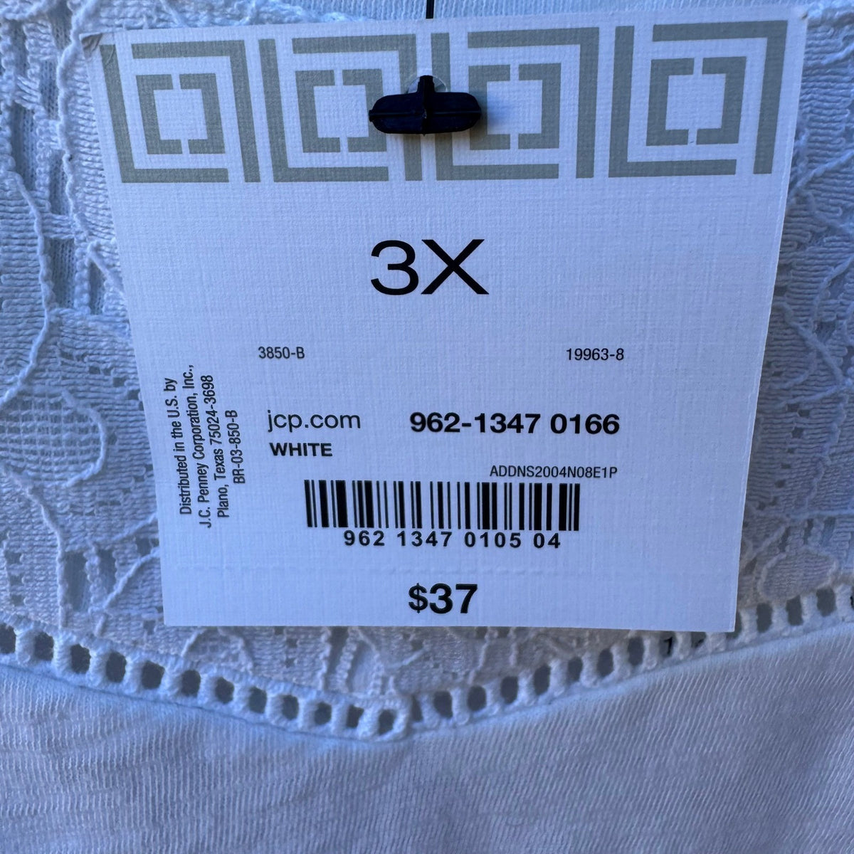 Liz Claiborne Cottagecore Feminine Lace Yoke Slub Knit Boho Top White 3X NWT