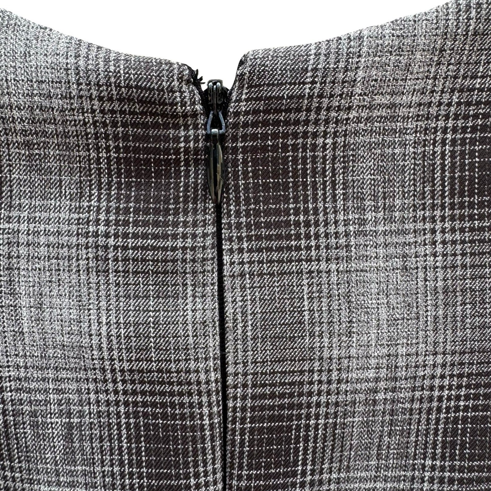 Tahari Arthur S. Levine Womens 4 Plaid Tie Waist Bell Sleeve Sheath Dress NEW