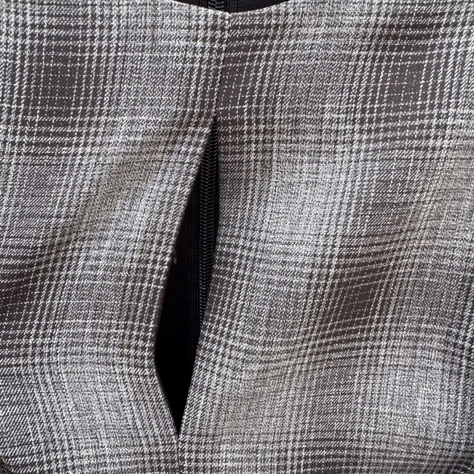 Tahari Arthur S. Levine Womens 4 Plaid Tie Waist Bell Sleeve Sheath Dress NEW