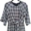 Switch Tahari Arthur S. Levine Womens 4 Plaid Tie Waist Bell Sleeve Sheath Dress NEW 3 image