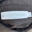 Switch Anne Fontaine Paris Connie Black French Pima Cotton 3/4 Sleeve Minimalist Shirt 2 image