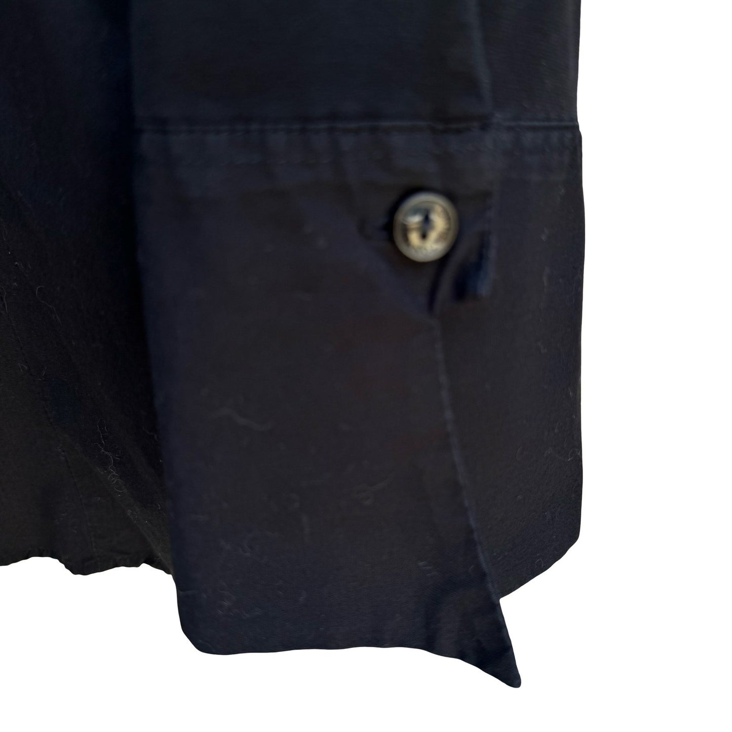 Anne Fontaine Paris Connie Black French Pima Cotton 3/4 Sleeve Minimalist Shirt