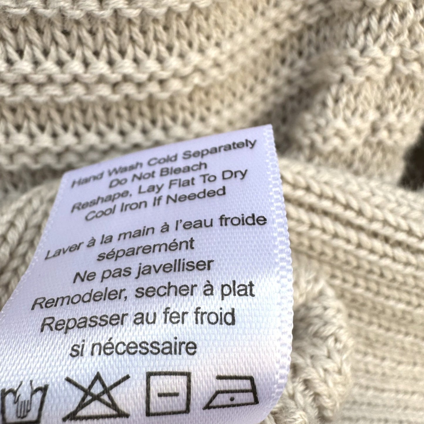 Marla Wynne Tan Ribbed Turtleneck Pullover Bell Sleeve Knit Sweater Lagenlook XS