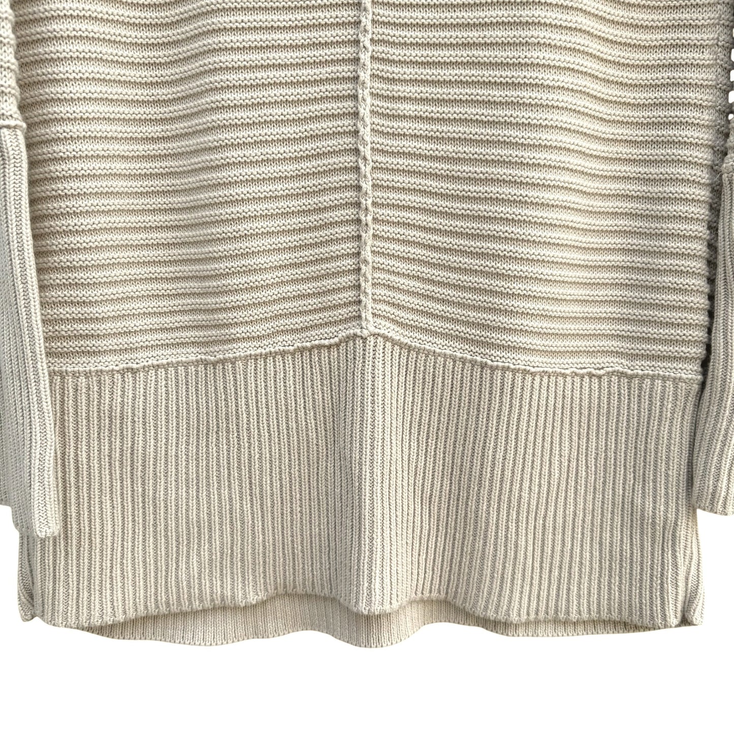 Marla Wynne Tan Ribbed Turtleneck Pullover Bell Sleeve Knit Sweater Lagenlook XS
