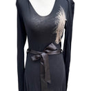 Switch China Doll Y2K Goth Alt Emo Fairy Grunge Hooded Edgy Mini Dress Feather Graphic 3 image