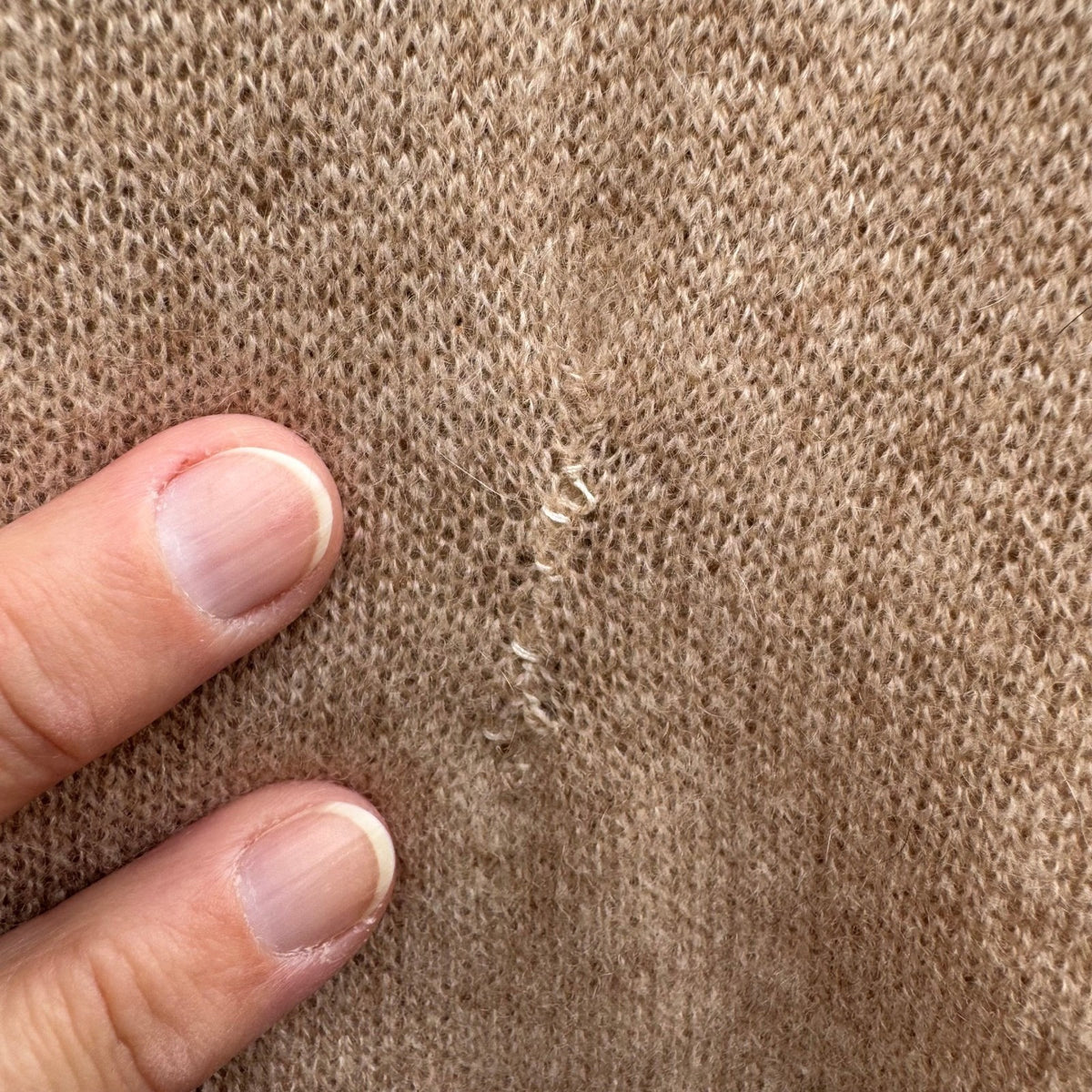 Joie Cashmere Quiet Luxury Minimalist Preppy Soft Girl Layered Hem Sweater Tan S