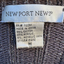 Switch Newport News Vintage Metallic Yarn Chunky Cable Knit Cardigan Sweater M Gray 2 image