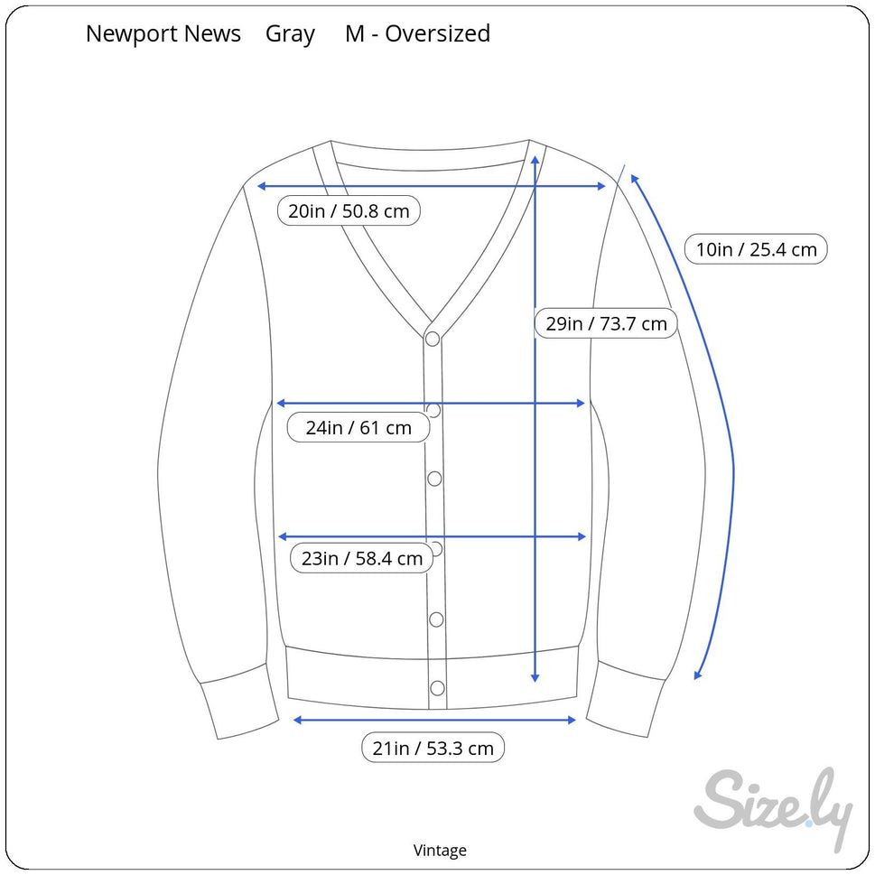 Newport News Vintage Metallic Yarn Chunky Cable Knit Cardigan Sweater M Gray