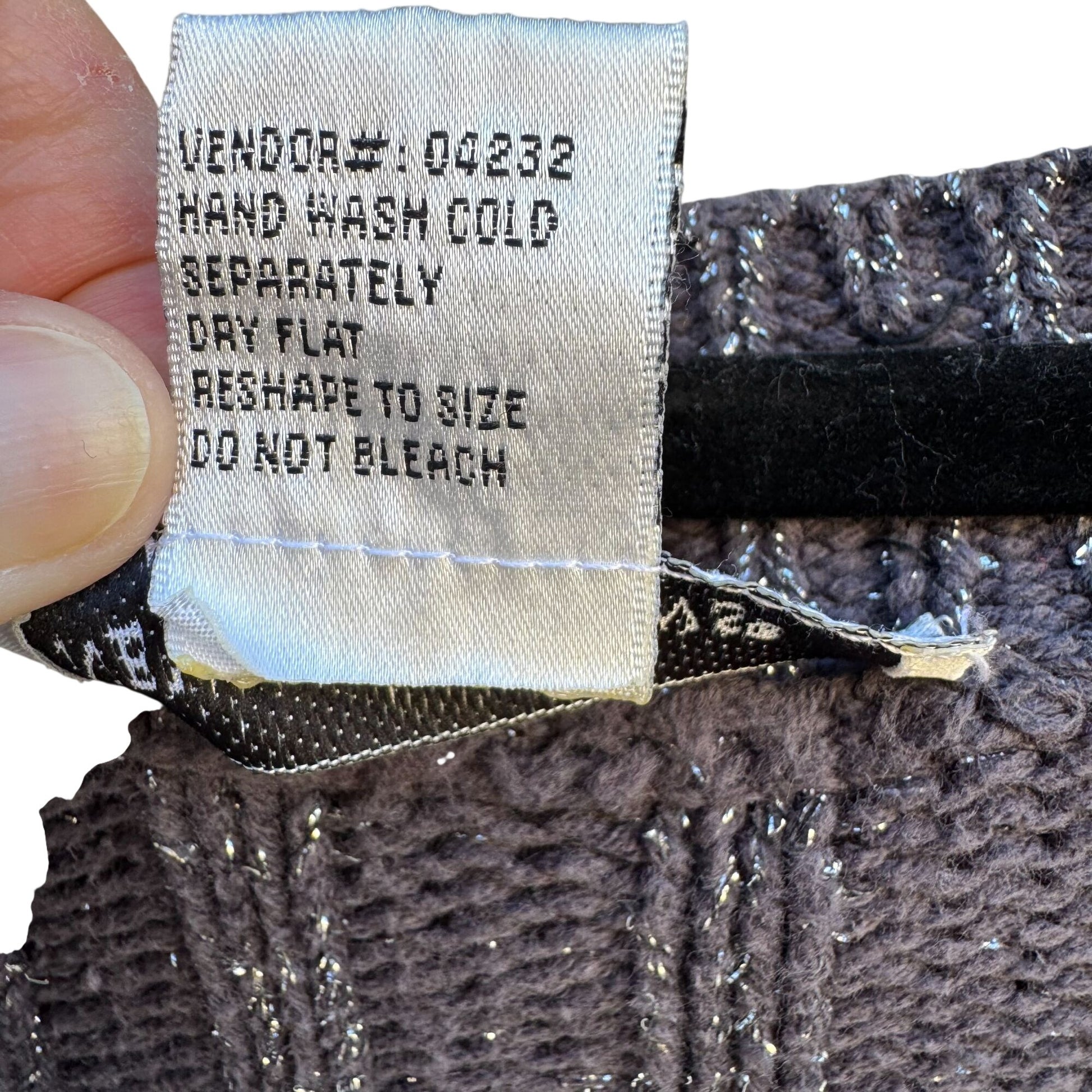 Newport News Vintage Metallic Yarn Chunky Cable Knit Cardigan Sweater M Gray