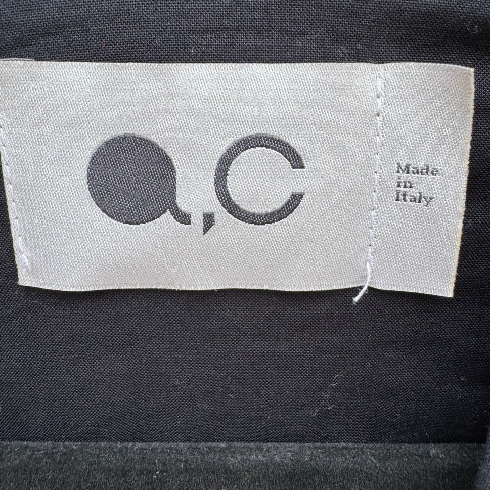 QC Mode Minimalist Italian Tailored Cropped Cotton Stretch Blazer Jacket 4 Goth