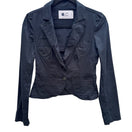 Switch QC Mode Minimalist Italian Tailored Cropped Cotton Stretch Blazer Jacket 4 Goth 3 image