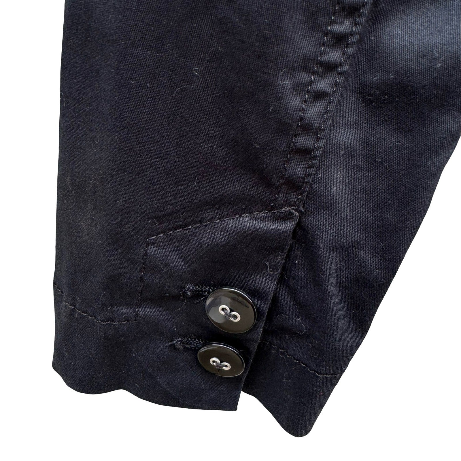 QC Mode Minimalist Italian Tailored Cropped Cotton Stretch Blazer Jacket 4 Goth