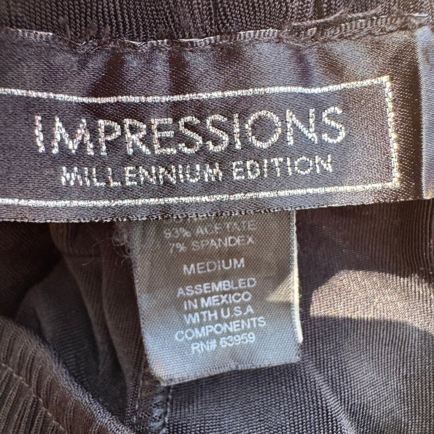 Impressions Millennium Edition Liquid Knit Micro Pleated Relaxed Pants Womens M