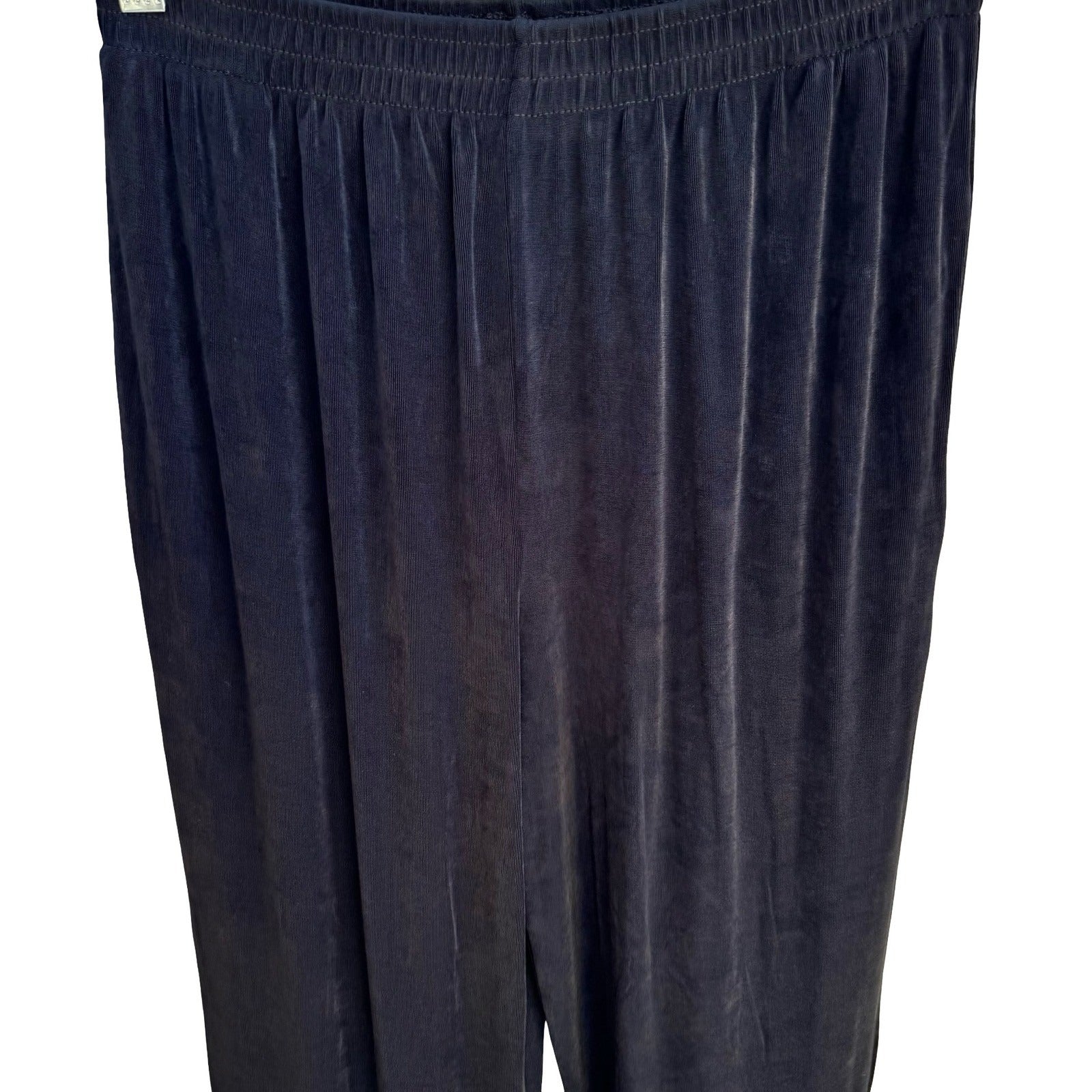 Impressions Millennium Edition Liquid Knit Micro Pleated Relaxed Pants Womens M
