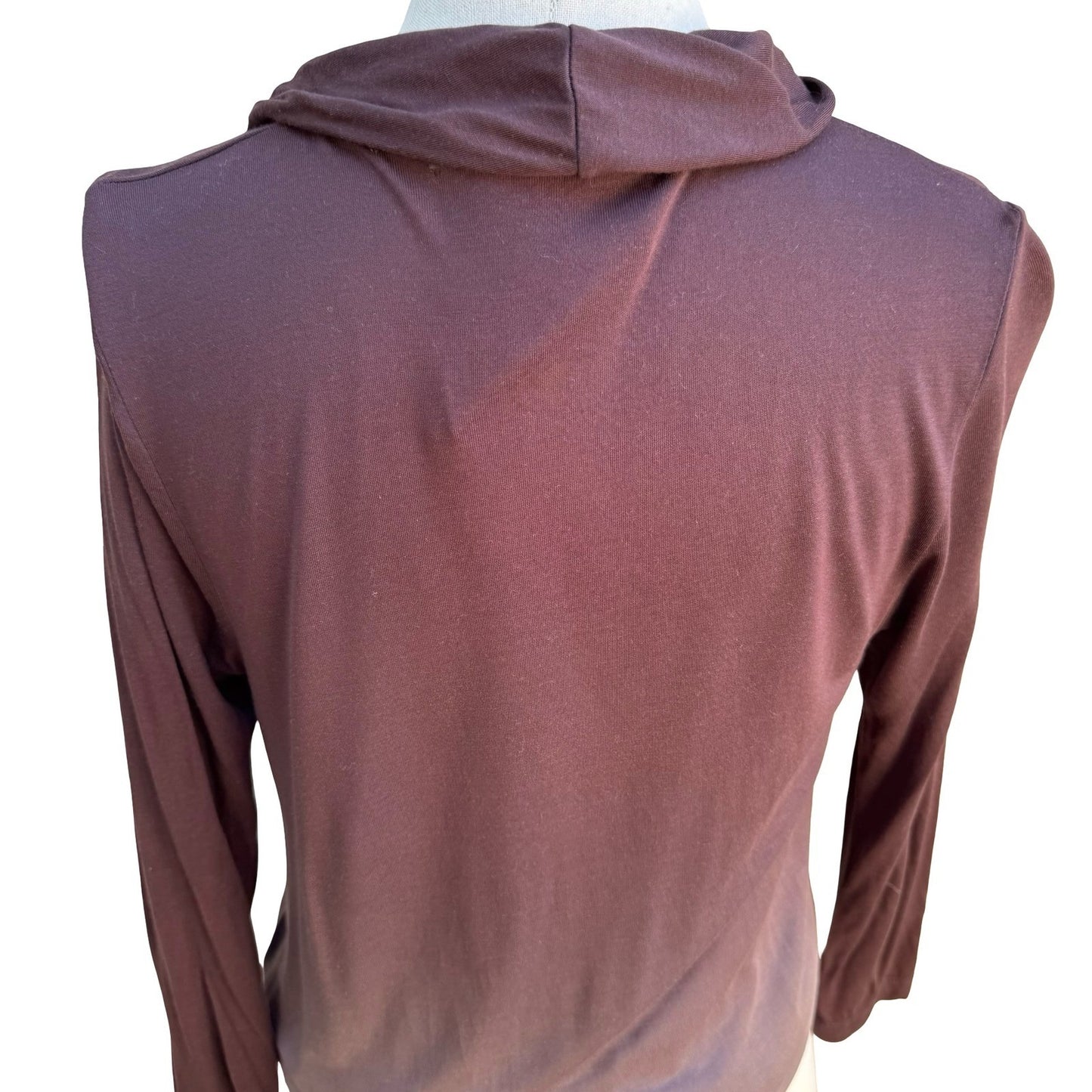 Young Fabulous & Broke Boho Minimalist Ombre Draped Wrap Mini Dress Brown XS