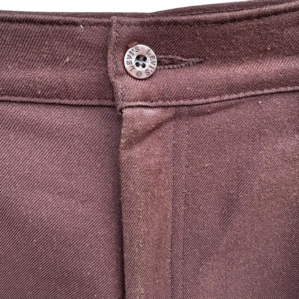Levi Strauss & Co Vintage 70s 80s Womens Brown High-Waisted Straight-Leg Pants