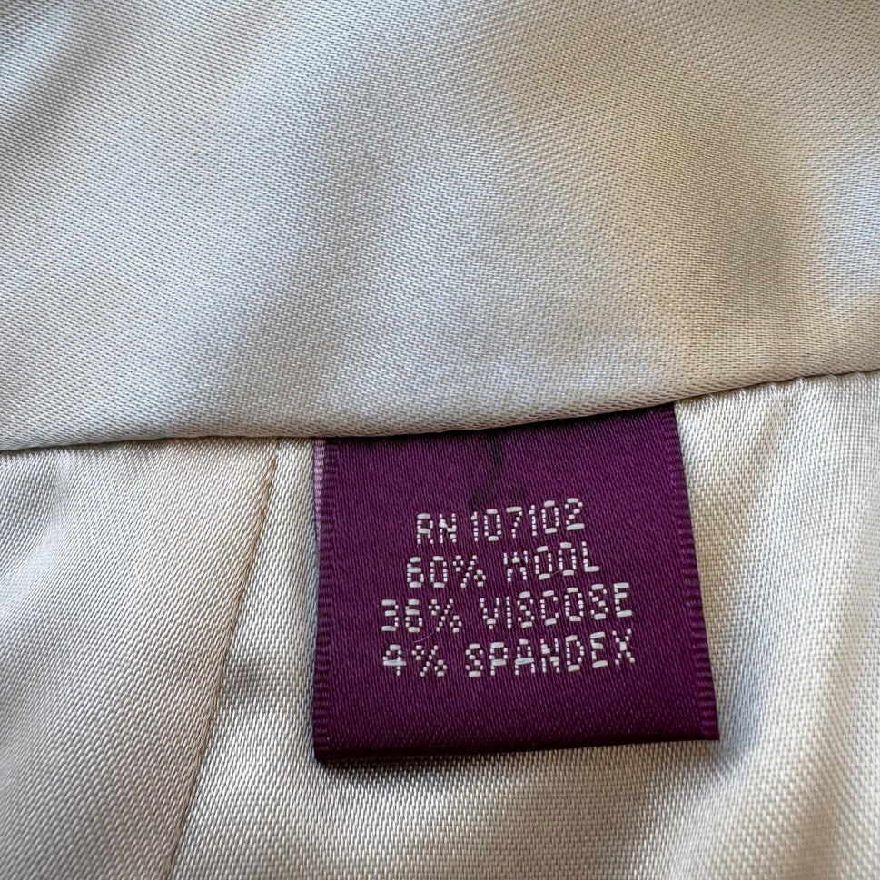Filippa Y2K Minimalist Preppy Tailored Wool Blend Speckled Tweed Skirt Grey 2