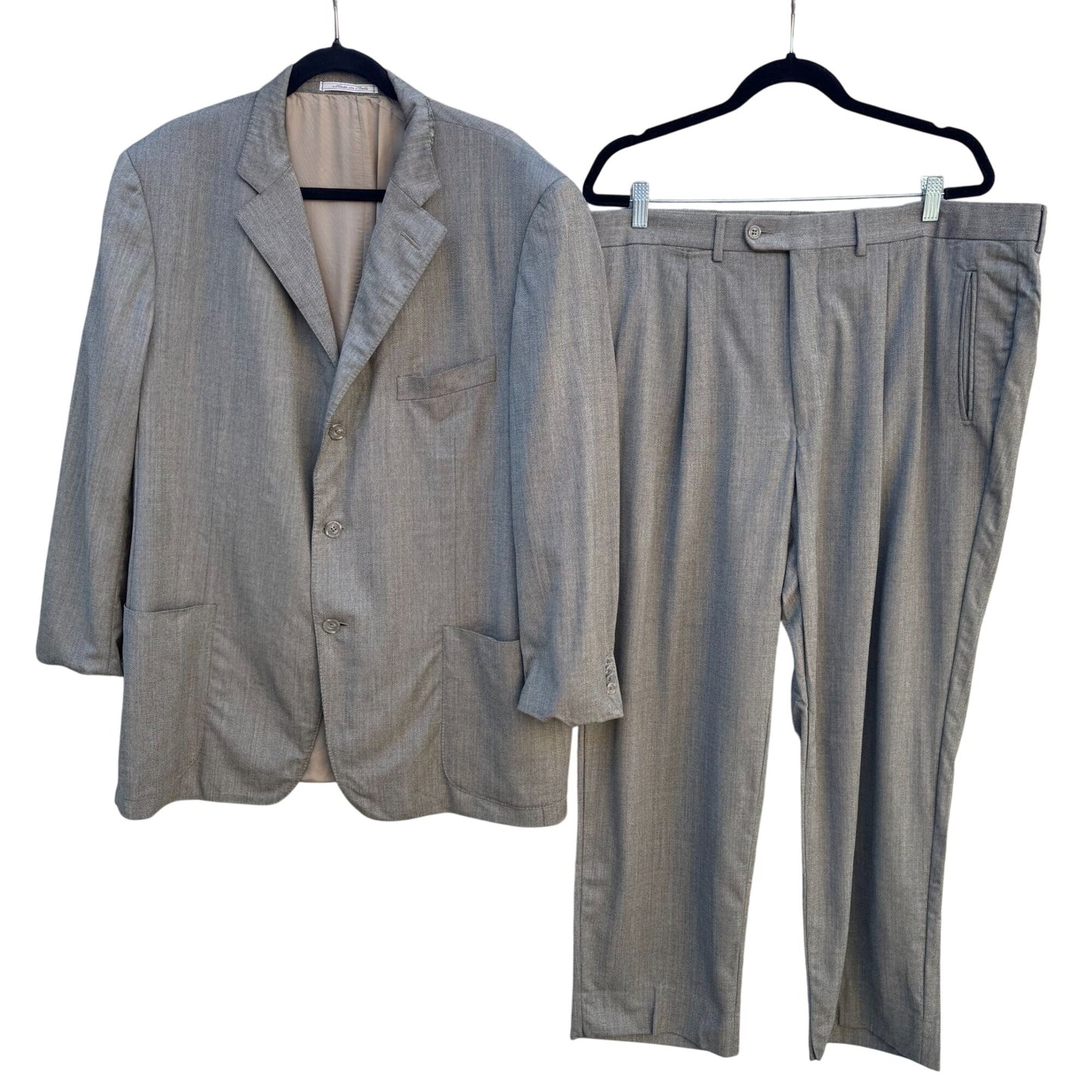 Ermenegildo Zegna For Neiman Marcus Mens Gray Suit 2-Piece Wool Blend Italy 56IT