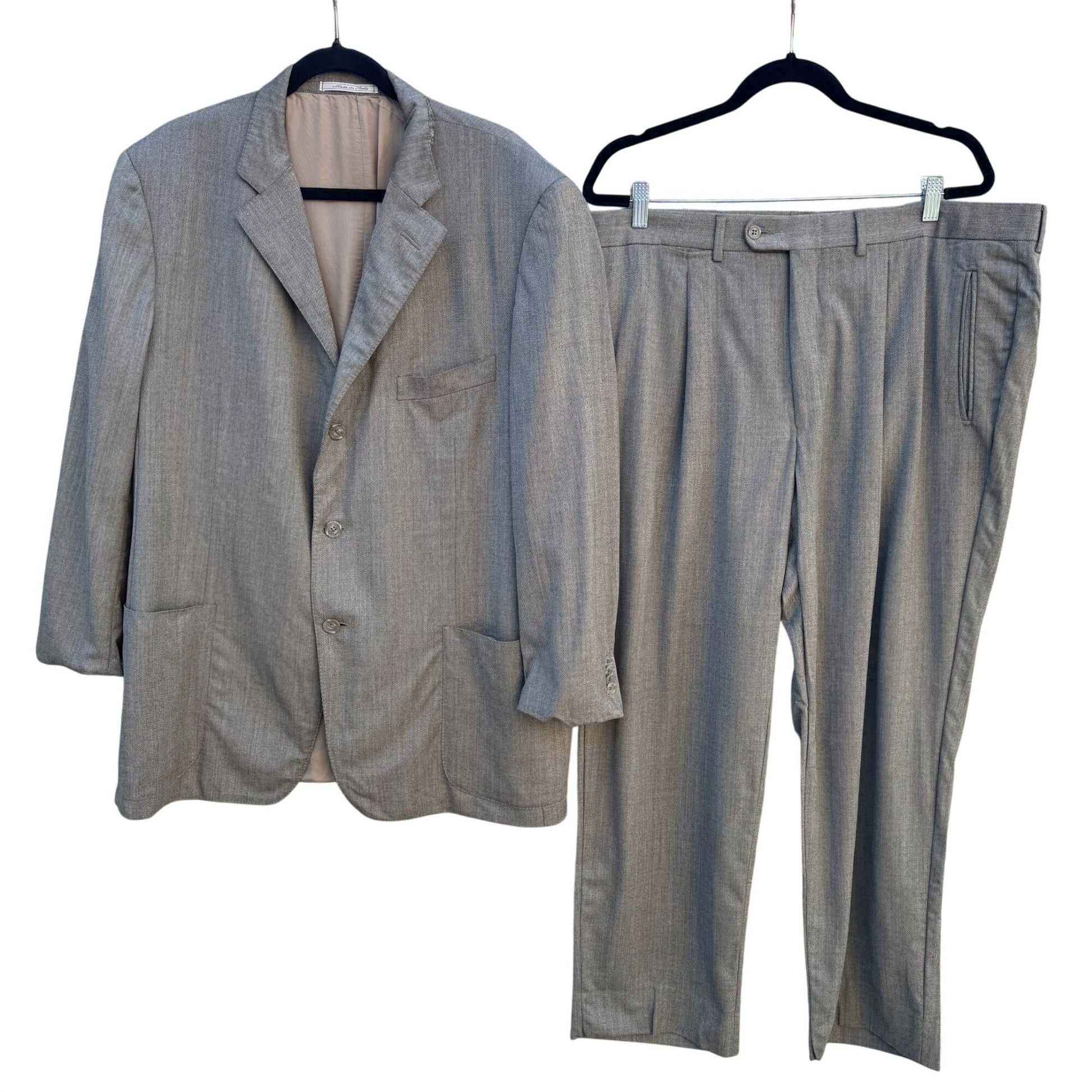 Ermenegildo Zegna For Neiman Marcus Mens Gray Suit 2-Piece Wool Blend Italy 56IT