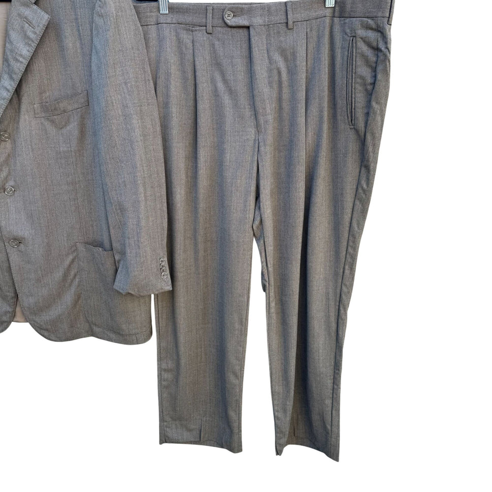 Ermenegildo Zegna For Neiman Marcus Mens Gray Suit 2-Piece Wool Blend Italy 56IT