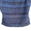 Switch Banana Republic Womens Navy Sleeveless Lace Crochet Fringe Overlay Blouse Top S 3 image