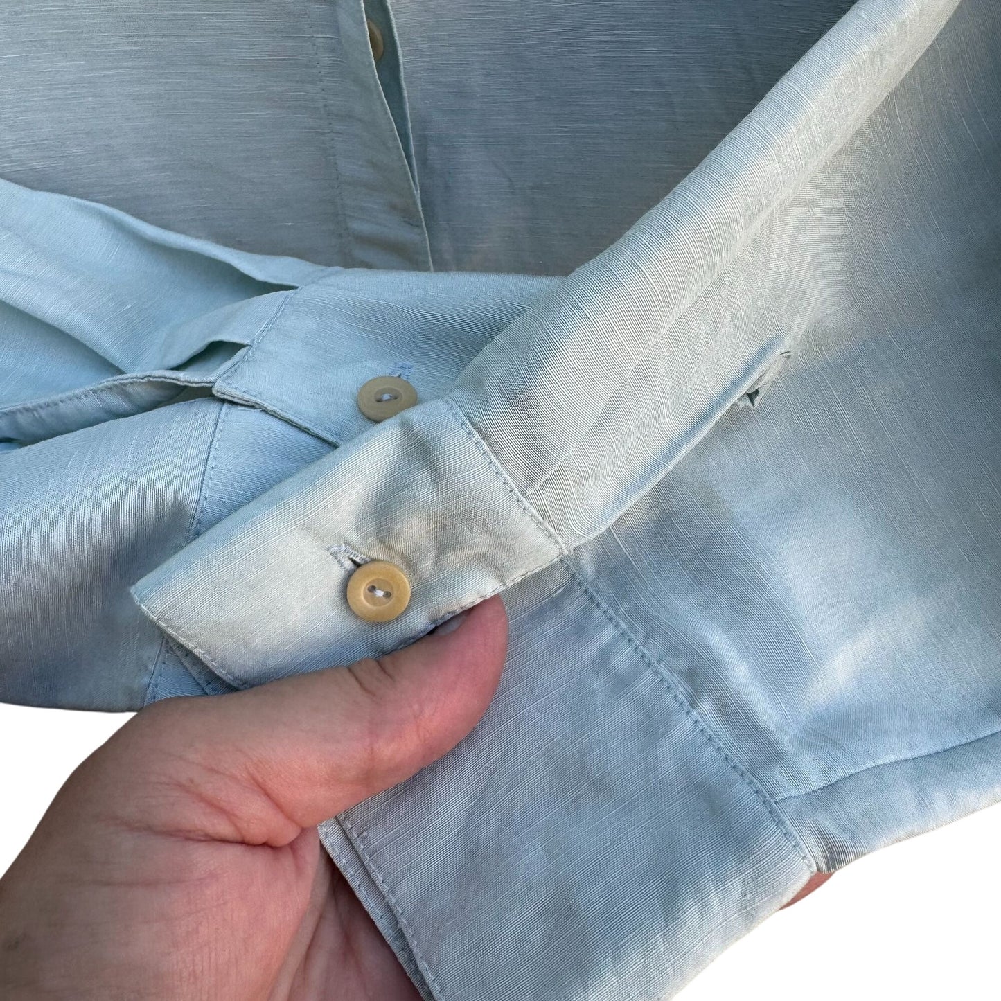 Emanuel Ungaro Vintage 80s Womens Preppy Old Money Long Sleeve Button Blouse 16