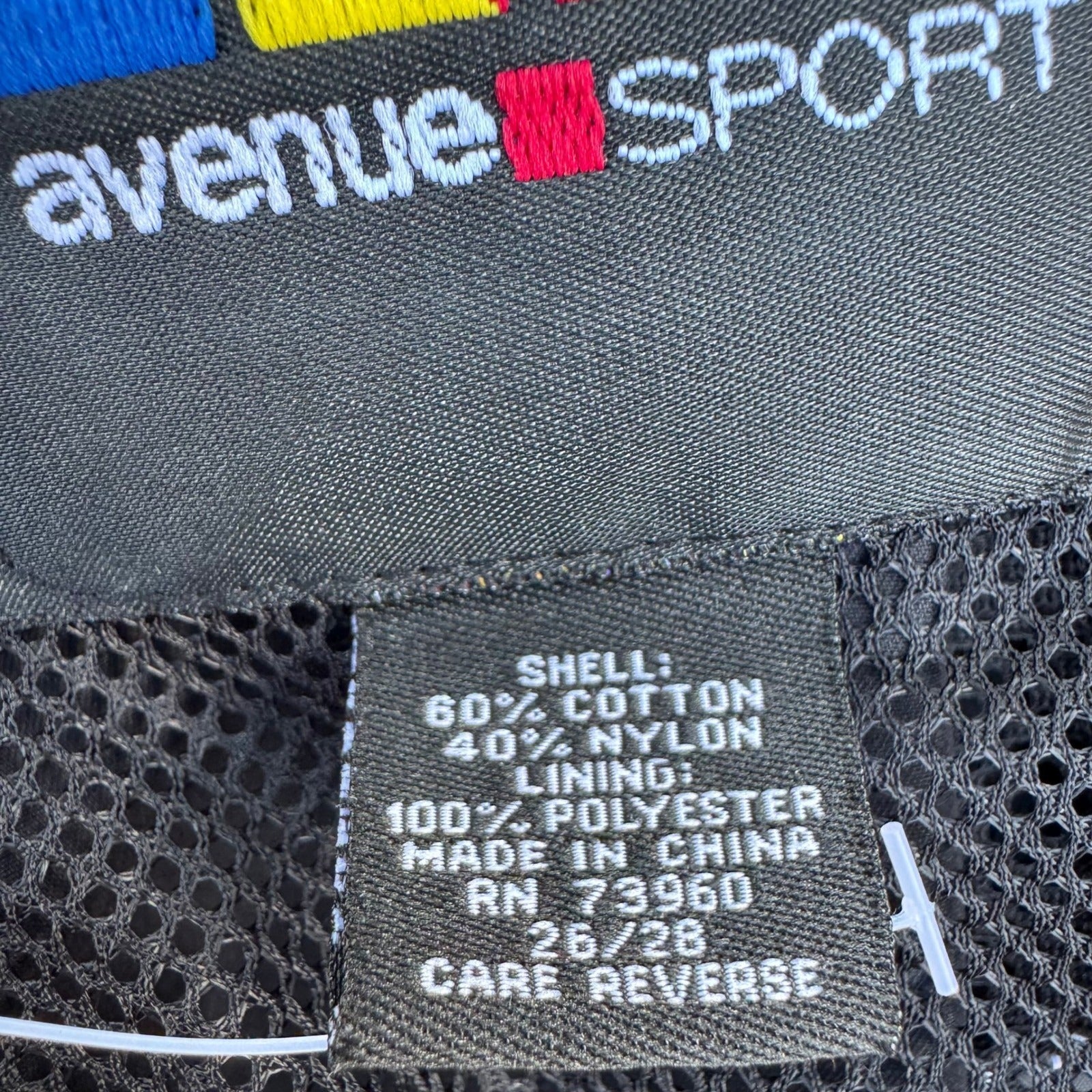 Avenue Sport Black Hooded Windbreaker Jacket Contrast Stitch Plus 26/28 Gorpcore
