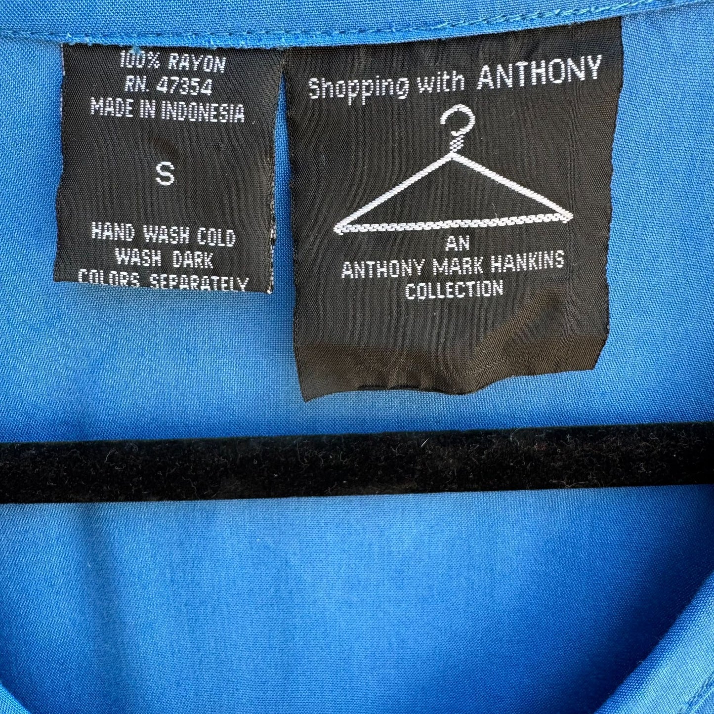 Shopping With Anthony Mark Hankins Womens V Neck Flowy Blue Tie-Dye Maxi Dress S