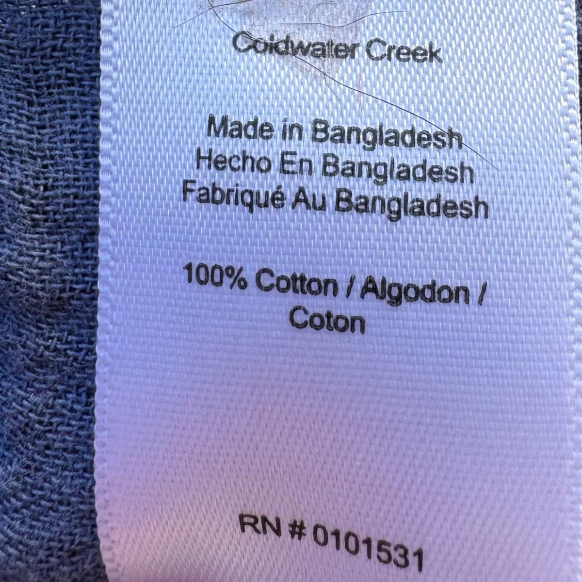 Coldwater Creek Coastal Lagenlook Boho Double Gauze Cotton Relaxed Pants Blue XL