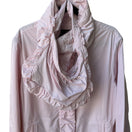 Switch Rainforest Pink Womens Packable Lightweight Travel Ruffled Jacket Matching Pouch 2 image