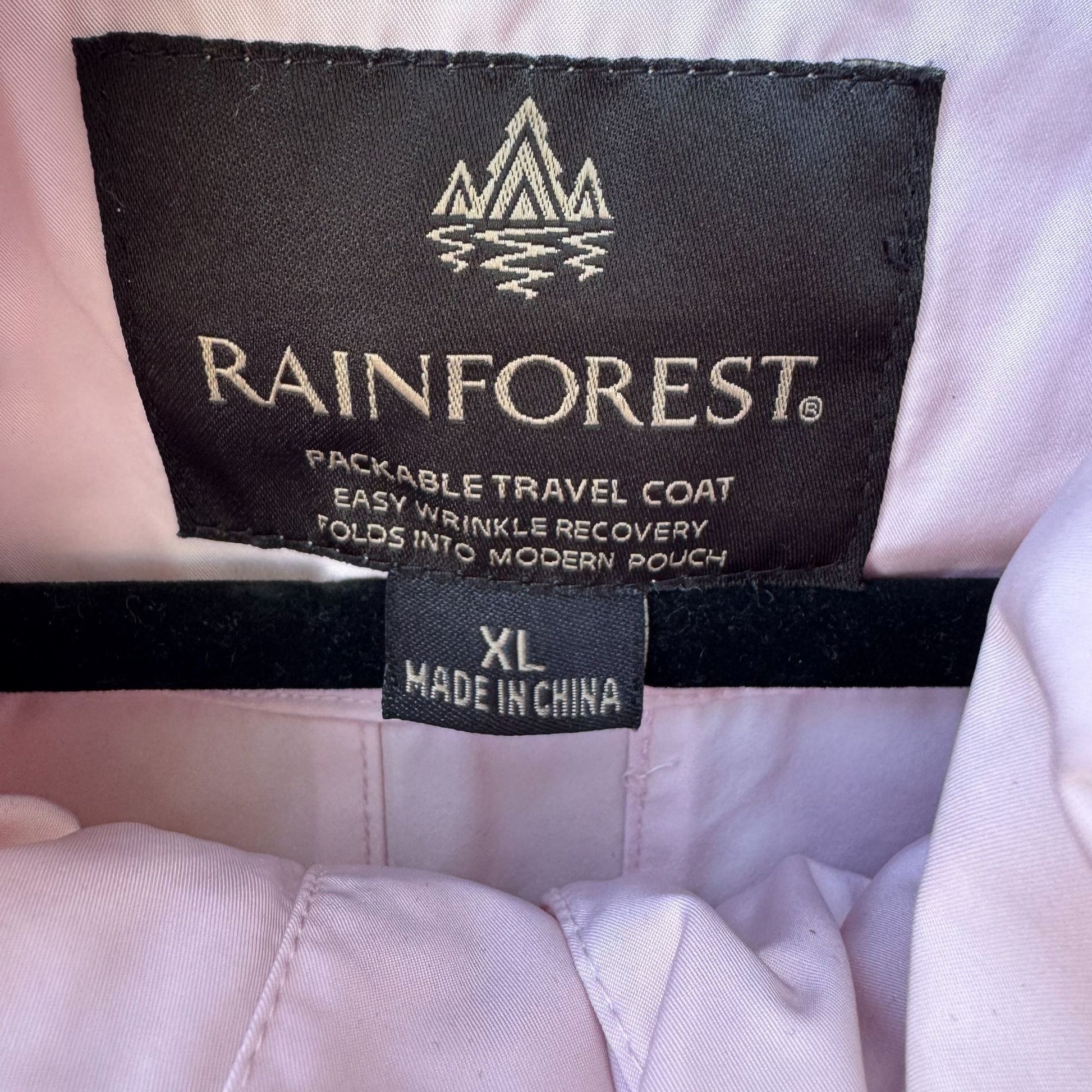 Rainforest Pink Womens Packable Lightweight Travel Ruffled Jacket Matching Pouch