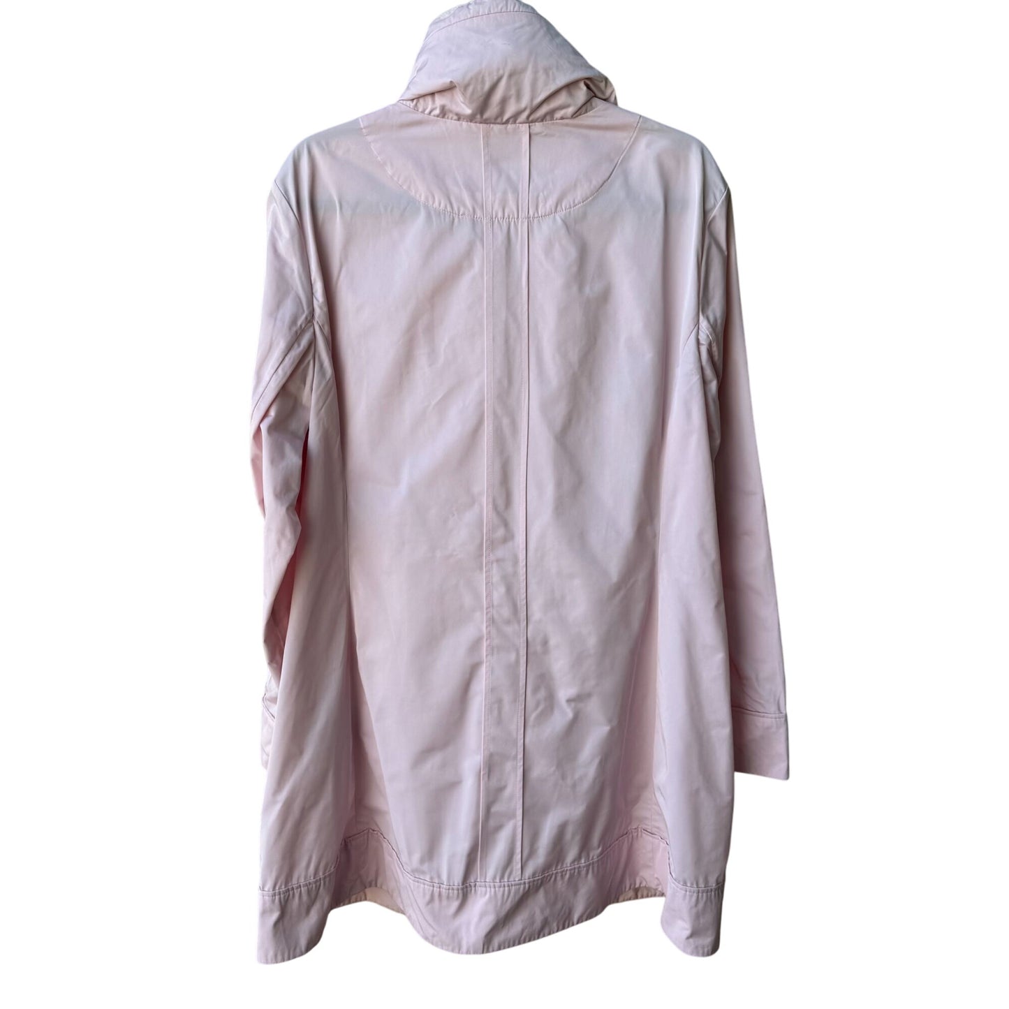 Rainforest Pink Womens Packable Lightweight Travel Ruffled Jacket Matching Pouch