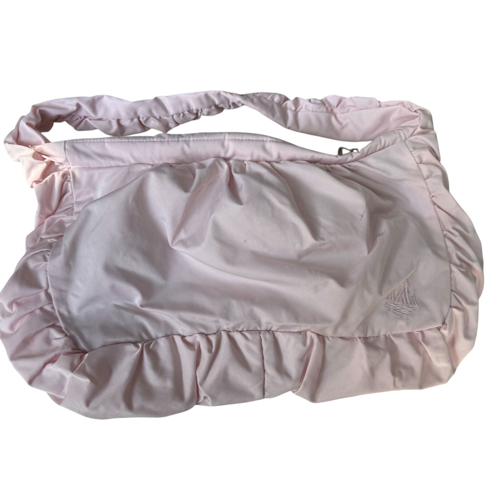 Rainforest Pink Womens Packable Lightweight Travel Ruffled Jacket Matching Pouch