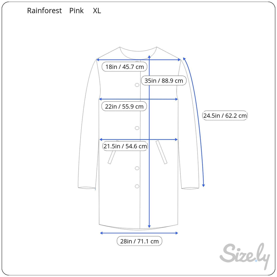 Rainforest Pink Womens Packable Lightweight Travel Ruffled Jacket Matching Pouch