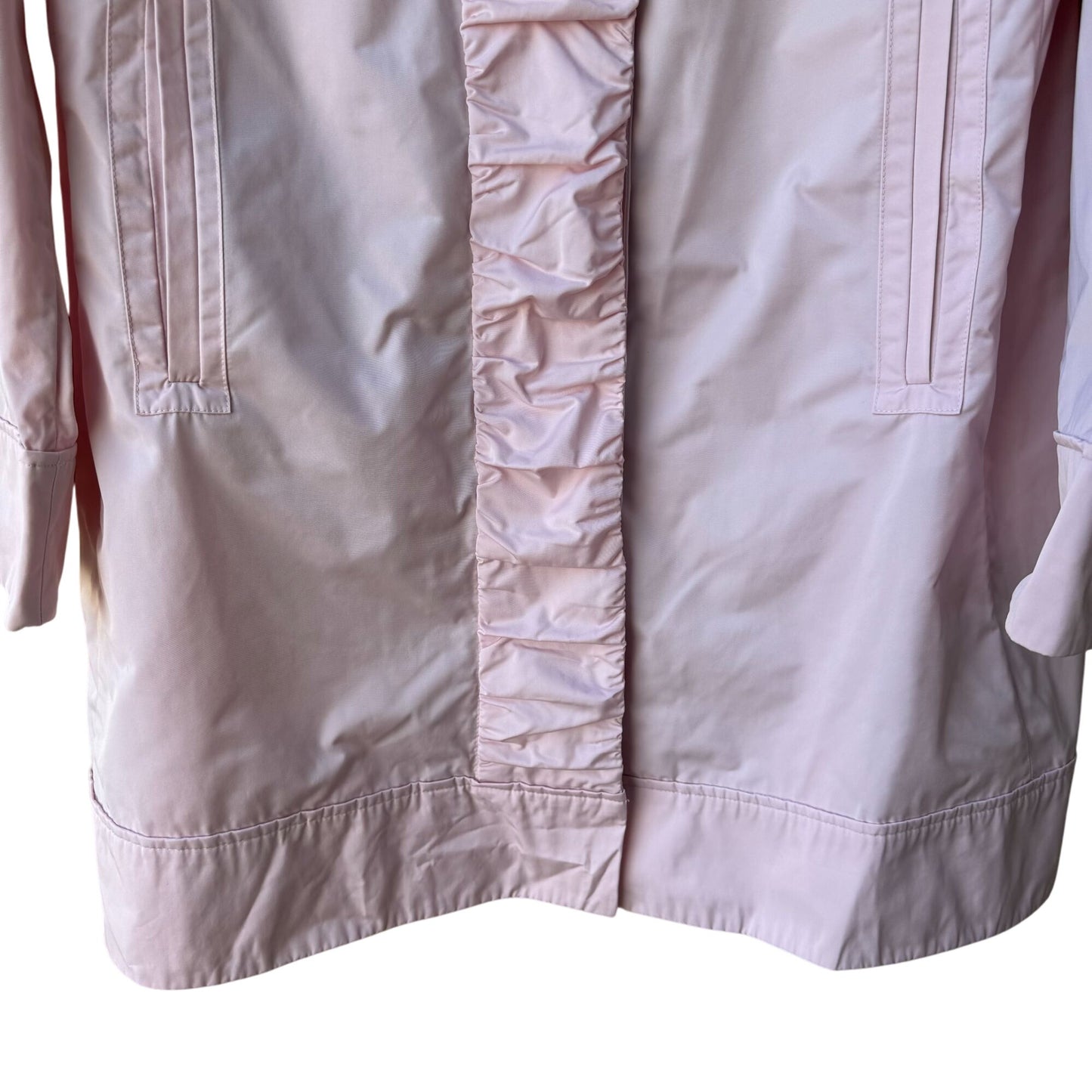 Rainforest Pink Womens Packable Lightweight Travel Ruffled Jacket Matching Pouch