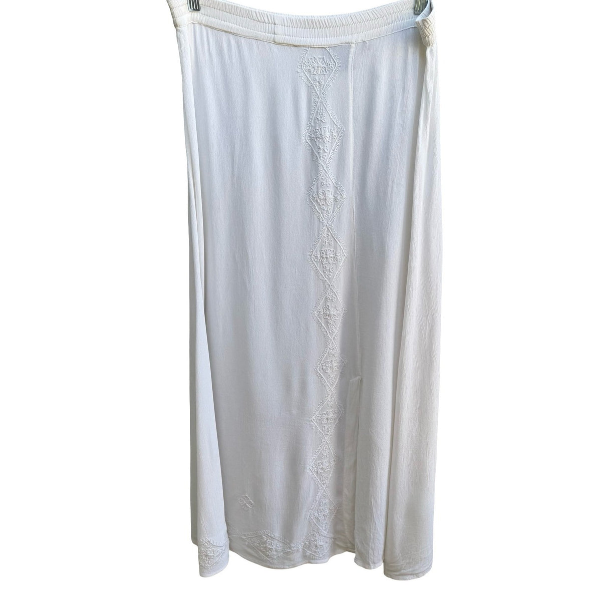 Anthony Mark Hankins Cottagecore Coastal Embroidered Boho Maxi Peasant Skirt S