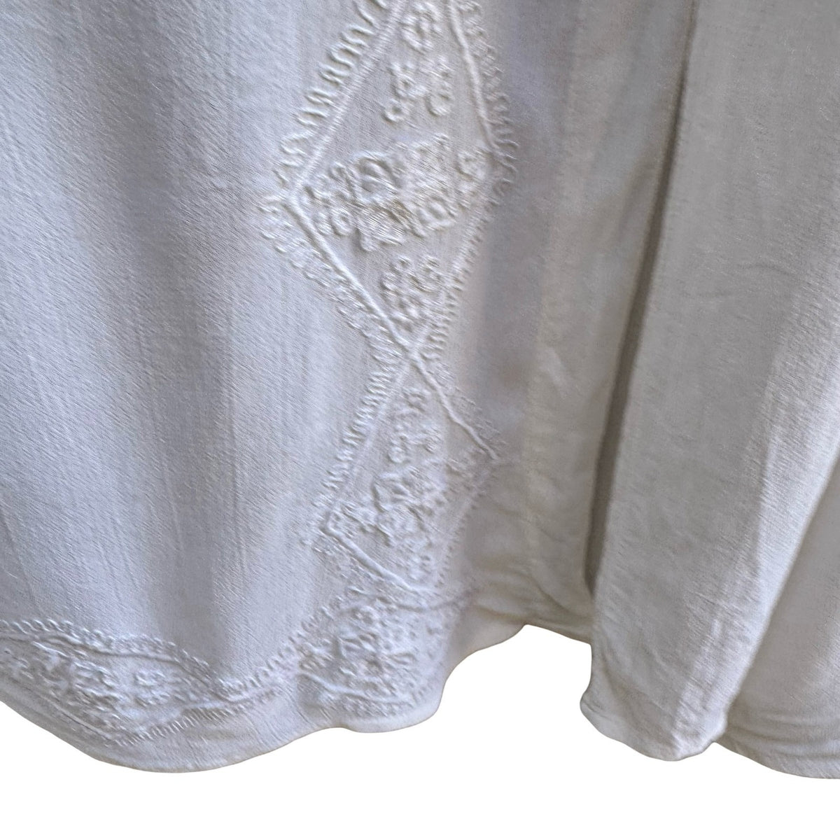 Anthony Mark Hankins Cottagecore Coastal Embroidered Boho Maxi Peasant Skirt S