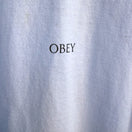 Switch Obey Mens White Graphic Print Destruction Rebirth Cotton Short Sleeve T-Shirt L 3 image