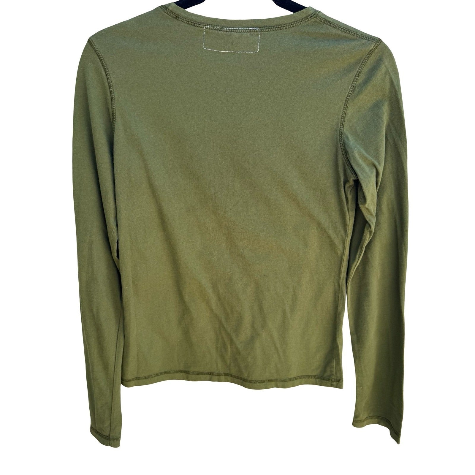 Fresh Los Angeles Y2K Grunge Harajuku Punk Olive Green Kanji Sun Graphic Shirt M